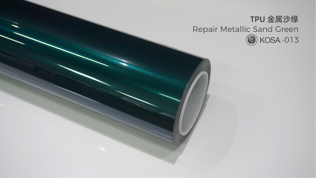 Metallic sand green
